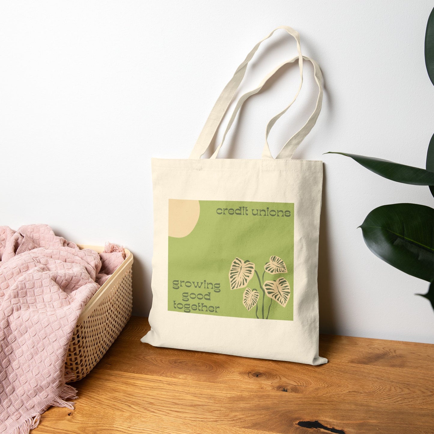 Canvas Tote Bag - Credit Union Fan, Growing Together